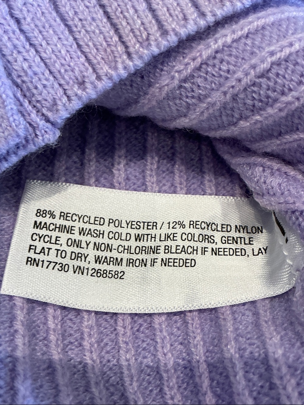 Lilac Ribbed Button-Front Women's Sweater - Picture 5 of 6